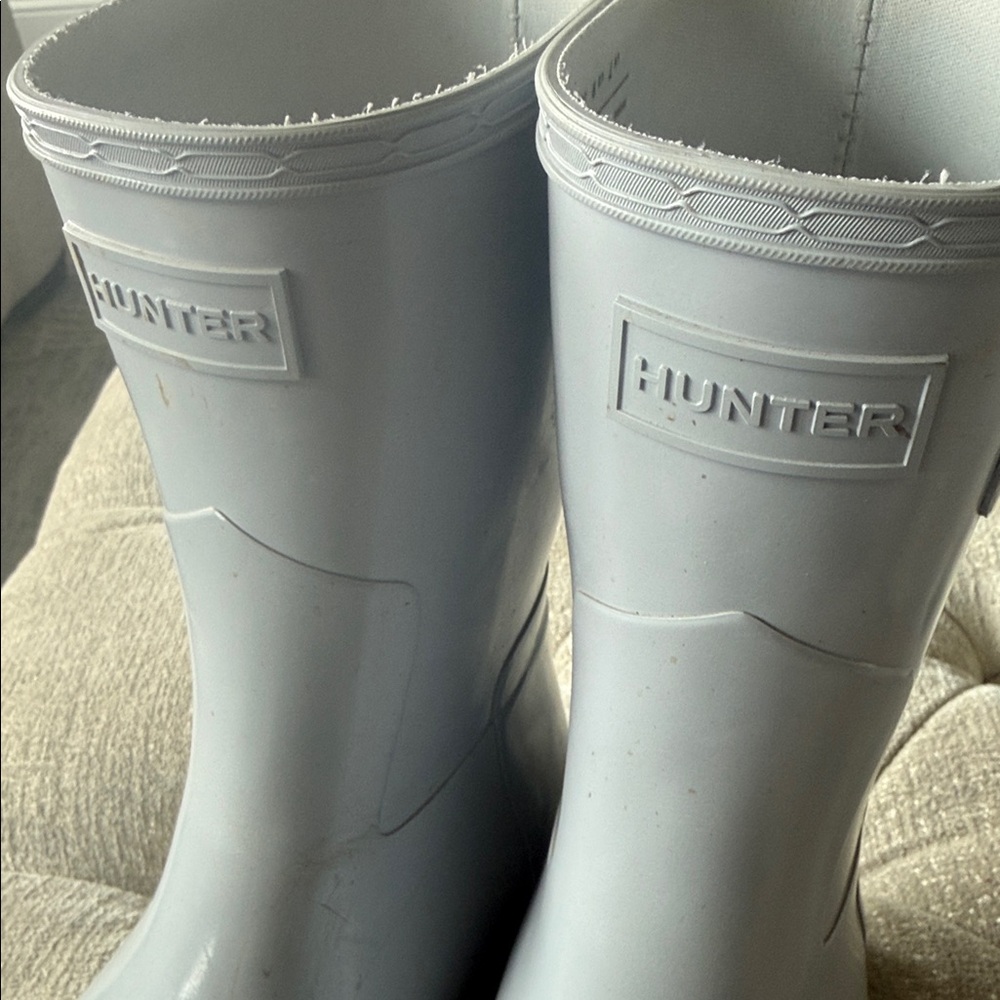 Hunter Light Gray Waterproof Boots - image 3